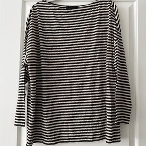 All Saints Monochrome Striped Top